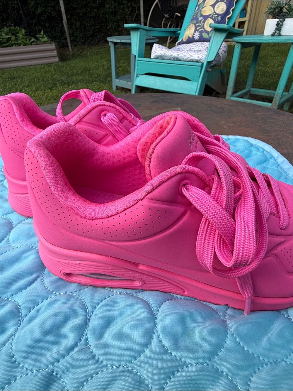 Skechers Hot Pink Women's Athletic Sneakers sz 7-1/2 - Picture 4 of 7